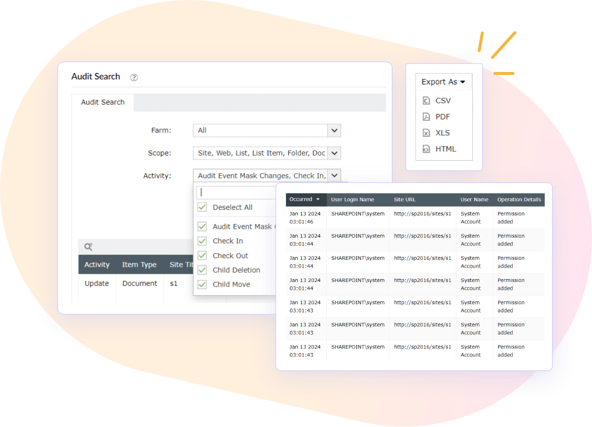 SharePoint auditing